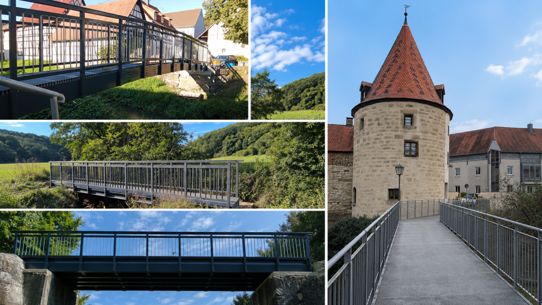 Collage verschiedener Brücken und Konstruktionen von BGL Ingenieurbau