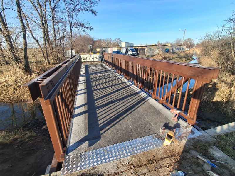 Neue GFK-Brücke in Lübbenau im Spreewald