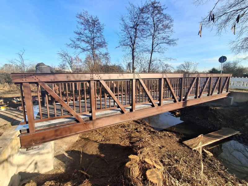 Neue GFK-Brücke in Lübbenau im Spreewald